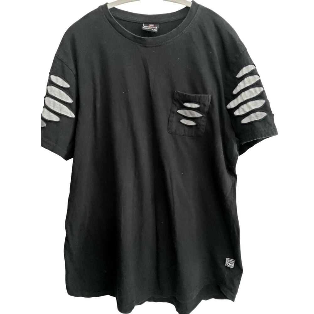 South Pole Y2K THRASHED shirt big  cut design on arms grunge goth size XXL Mens